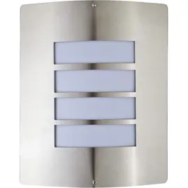 Licht-Erlebnisse Wandlampe außen Edelstahl 1er Set E27 IP44 Silber