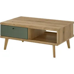 Furn.Design Couchtisch in Salbei und Evoke Eiche Beistelltisch skandinavisch 107 x 67 cm Juna