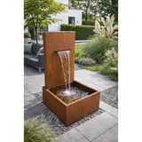 Estexo Springbrunnen Wasserfall Wasserlauf Zierbrunnen Rost 77x66x128 cm