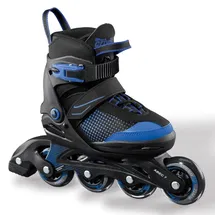 Crivit Inline Skates Gr. 33-37 verstellbar Kinder Inliner Softboot SCHWARZ BLAU
