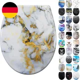 WC Sitz Mit Absenkautomatik, Toilettendeckel Duroplast, Klodeckel Mit Schnellver