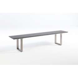 Bank Nemo Edelstahl - 200 cm HPL Beton-Design