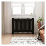 vidaXL Heizkörperabdeckung Schwarz Eichen-Optik 112 x 19 x 81,5 cm