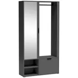 ax living Garderobenschrank Milanoir 100 x 189,4 x 33 cm Grau/Kiefer