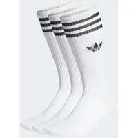 Adidas Solid Crew Socken, 3 Paar White 34-36