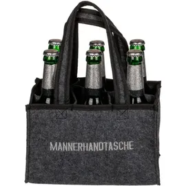 Out of the Blue Handtasche für 6 Bierflaschen Bestickt MÄNNERHANDTASCHE/Maße: 24 x 14 x 16 cm