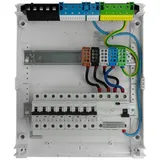 Doktorvolt Sicherungskasten Aufputz 2-reihig 24 Module 8xMCB 1xRCCB VDE verdrahtet mit Sicherungen 370x305x96,5mm Hager Hohlwand Verteiler Abzweigklemmen Doktorvolt DV-6319-NT