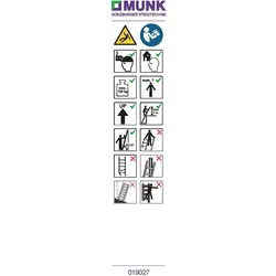 Munk Hinweis-Aufkleber für Tritte/Podeste ohne Haltevorrichtung - 019168