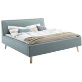 Meise Möbel meise.möbel Polsterbett Frieda 180 x 200 cm Stoff Blau Eisblau