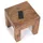 DESIGN DELIGHTS Square 40 Beige Mahagoni 40 x 40 x 40