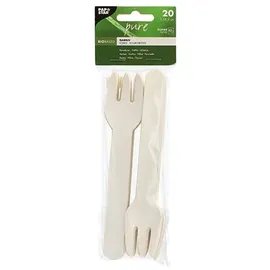 Papstar Gabeln aus Papier 15,5 cm 400 St. Weiß