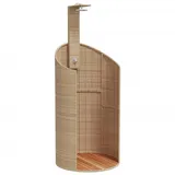 vidaXL Gartendusche beige 100x100x241,5 cm
