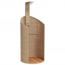 vidaXL Gartendusche beige 100x100x241,5 cm