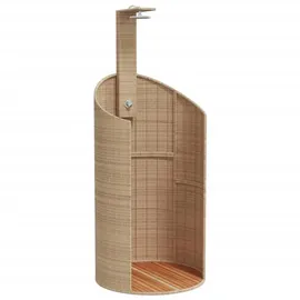 vidaXL Gartendusche beige 100x100x241,5 cm