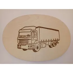Frühstücksbrett Lkw mit Anhänger