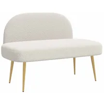 vidaXL Gepolsterte Bank 110 x 60 x 76 cm Creme