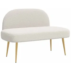 vidaXL Gepolsterte Bank 110 x 60 x 76 cm Creme