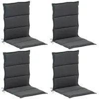 GO-DE Stuhlauflagen Mittellehner 4er Set WAKA, Anthrazit - Mittellehner