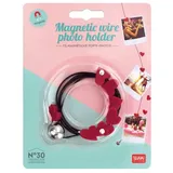 Legami Click Photo Holder with Magnets - Hearts, Rot / Schwarz