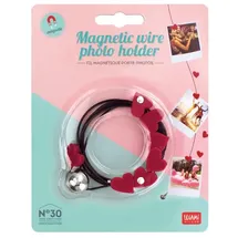 Legami Click Photo Holder with Magnets - Hearts, Rot / Schwarz