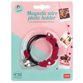 Legami Click Photo Holder with Magnets - Hearts, Rot / Schwarz