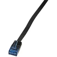 Logilink Slimline Flach-Patchkabel, Cat6, U/UTP, RJ-45/RJ-45, 1m, schwarz (CF2033U)