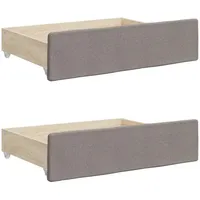 vidaXL Bettschubladen 2 Stk. Taupe Holzwerkstoff und Stoff