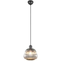 meineWunschleuchte Kleine Pendelleuchte 1-flammig Ø22cm rund schwarz