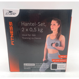 Fitness Hantel Set 2x 0,5kg schwarz Hanteln Crane® Neu