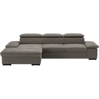 sit&more Ecksofa »Alcudia L-Form«, wahlweise mit Bettfunktion, braun