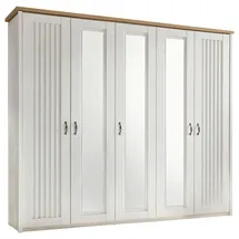 Sconto Drehtürenschrank Toneo 265 x 215 x 60 cm Weiß
