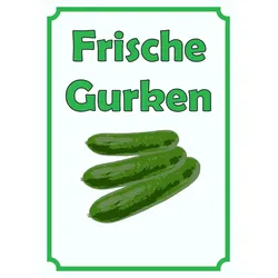 Frische Gurken Schild Hochkant A0 (841x1189mm)