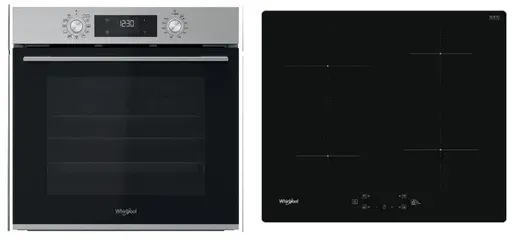 Whirlpool Backofen-Set OMK58CU1SX + Induktionskochfeld WSQ7360NE SETWH19