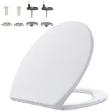 Rainsworth Nano Glaze Toilettendeckel Form O,Urea Formaldehyd Wc Sitz Mit Absenkautomatik,Ergonomisch Gestalteter Antibakterieller Klodeckel,Universal Klobrille