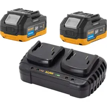 PROCRAFT Starter Set 20 V Doppel Ladegerät + 2x 4,0 Ah Akku