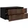 Badplaats Waschbeckenunterschrank Java 2 Schubladen 81 x 40 x 48 cm Walnuss Braun/Schwarz