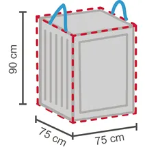 LC Garden Aufbewahrungstasche für Kissen & Polster S grau 75x75x90cm