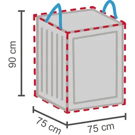 LC Garden Aufbewahrungstasche für Kissen & Polster S grau 75x75x90cm