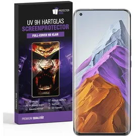 PROTECTORKING 4x UV-Liquid 9H Panzerglas für Xiaomi Mi 11 3D KLAR echtes Tempered Panzerhartglas Schutzglas Displayschutz Panzerfolie Schutzfolie Screen Protector