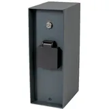 Grafner Grafner® Steckdosensäule anthrazit mit Dämmerungssensor Edelstahl Gartensteckdose Energiesäule AS109