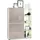 Vladon Highboard 79 x 105,5 x 35,5 cm Weiß matt/Sandgrau