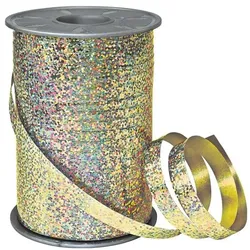 PRÄSENT Metallic Ringelband »Holly« 200m gold, 1 cm