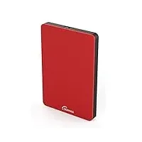 Sonnics 1TB Rot Externe tragbare Festplatte USB 3.0 super schnelle Übertragungsgeschwindigkeit für den Einsatz mit Windows PC, Apple Mac, XBOX ONE und PS4 Fat32