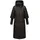 Navahoo Damen, Langer Wintermantel mit Kapuze und Rippstrickärmeln Ciao Miau XIV Black Gr. L - L