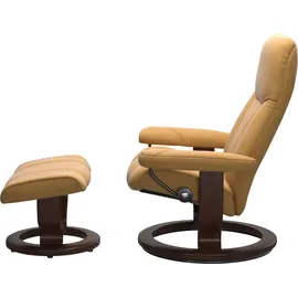 Stressless "Consul", (Set, Relaxsessel, mit Hocker, mit Hocker, mit Classic Base, Größe M, Gestell Braun
