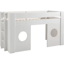 Vipack Hochbett Freya 90 x 200 cm Holz lackiert weiß