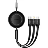 Baseus Bright Mirror 4, USB-C 3-in-1 Kabel micro USB / USB-C / MicroUSB 1,1 m, Schwarz