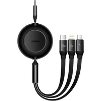 Baseus Bright Mirror 4, USB-C 3-in-1 Kabel micro USB / USB-C / MicroUSB 1,1 m, Schwarz