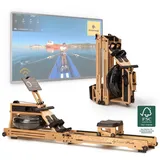 Sportplus Klappbares Wasserrudergerät aus Eichenholz. App. Trainingscomputer EINHEITSFARBE NO SIZE
