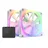 NZXT F140 RGB Gehäuselüfter 140mm Weiß 2er Pack